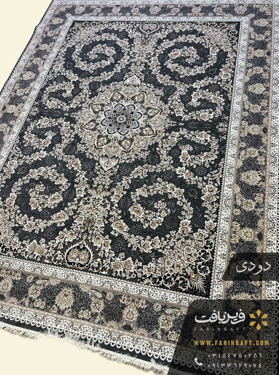 فرش طرح تابان 700 شانه فرین بافت دودی